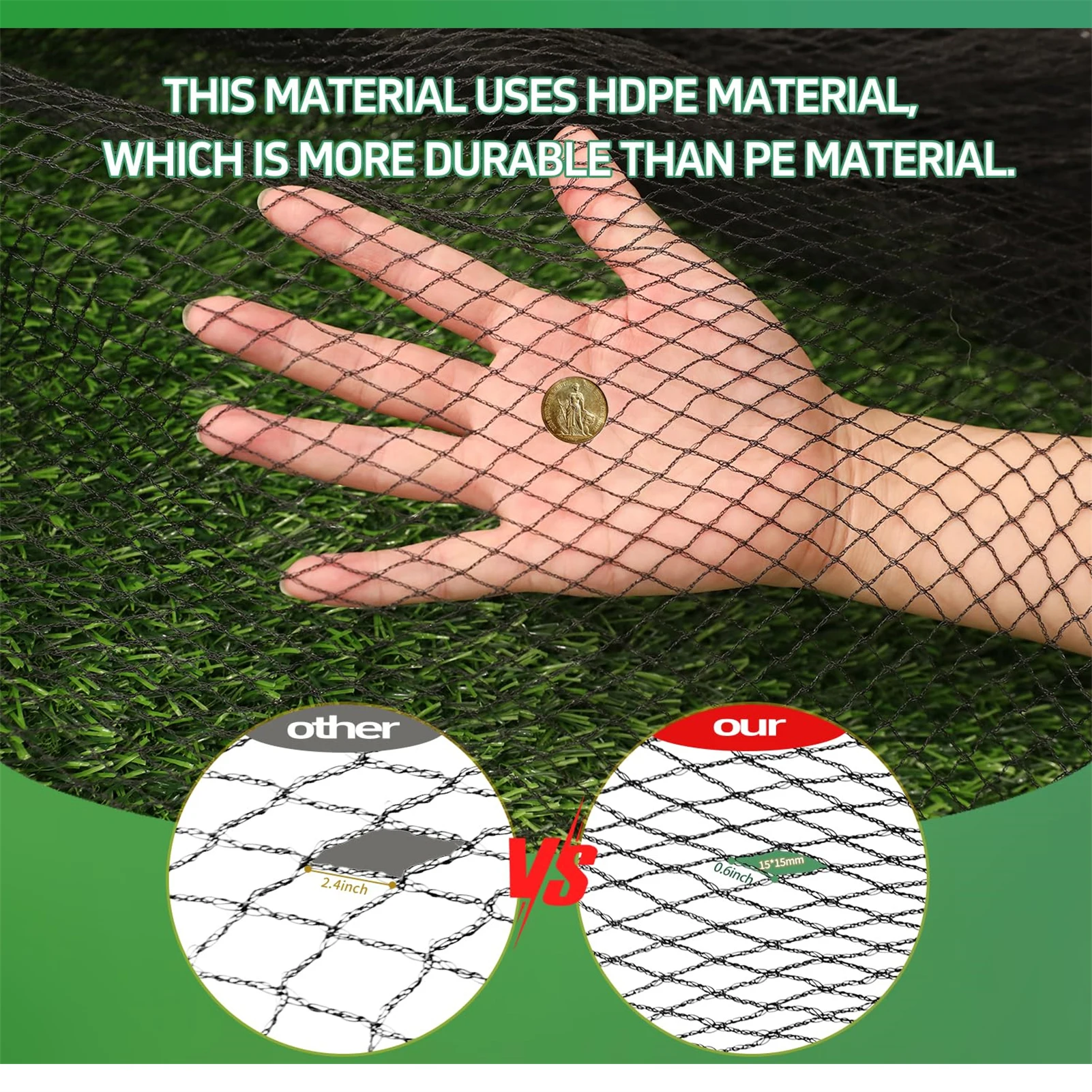 Polyethylene Bird-proof Net Reusable Protect Trees Anti-Falling Net for Leaking Manure Duck Goose
Polyethylene Bird-proof Net Reusable Protect Trees Anti-Falling Net for Leaking Manure Duck Goose