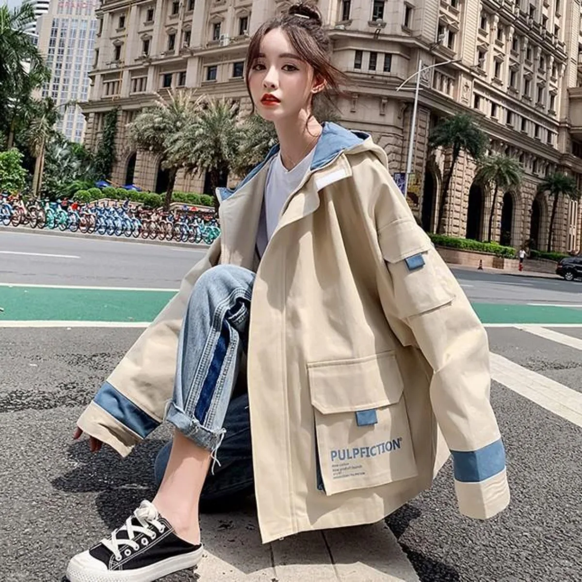 Women Fashion Workwear Solid Jackets Coat with Pockets Casual Zipper Harajuku Long Sleeves Chic Lady Trend Versatile Streetwear
Women Fashion Workwear Solid Jackets Coat with Pockets Casual Zipper Harajuku Long Sleeves Chic Lady Trend Versatile Streetwear