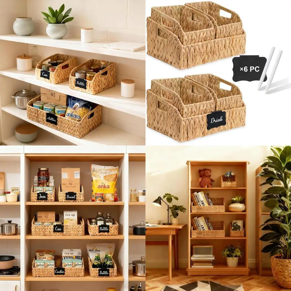 Организующие плетеные корзины с ручками, набор из 3-х натуральных контейнеров для хранения кладовых и полок
Организующие плетеные корзины с ручками, набор из 3-х натуральных контейнеров для хранения кладовых и полок