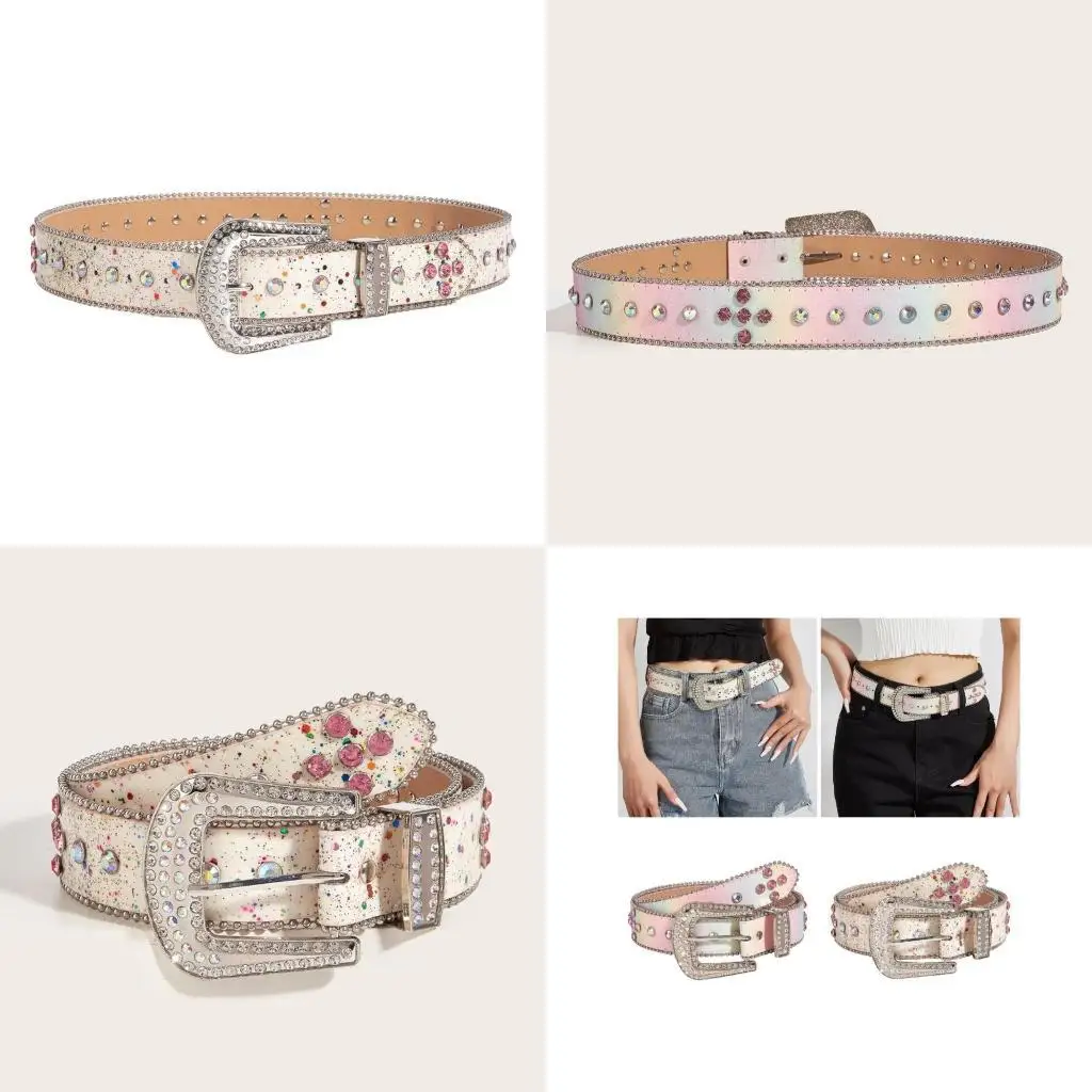 39BB Colorful Waist Belt for Pants Shorts Rhinestones Studded Belt Elegant Waistband
39BB Colorful Waist Belt for Pants Shorts Rhinestones Studded Belt Elegant Waistband