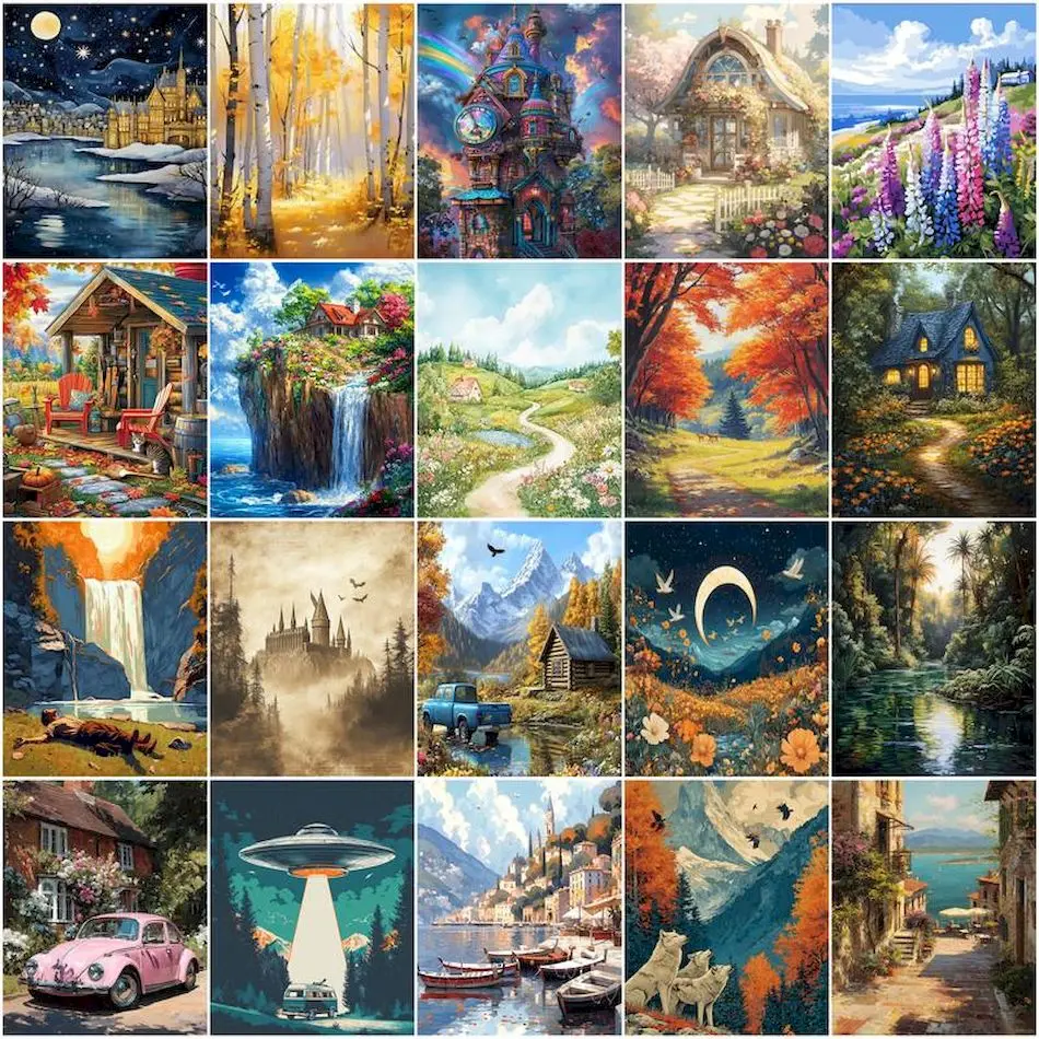 GATYZTORY Painting By Numbers Draw Crafts Drawing On Canvas Landscape Watercolor Digital oil painting Acrylic Wall Art Picture
GATYZTORY Painting By Numbers Draw Crafts Drawing On Canvas Landscape Watercolor Digital oil painting Acrylic Wall Art Picture