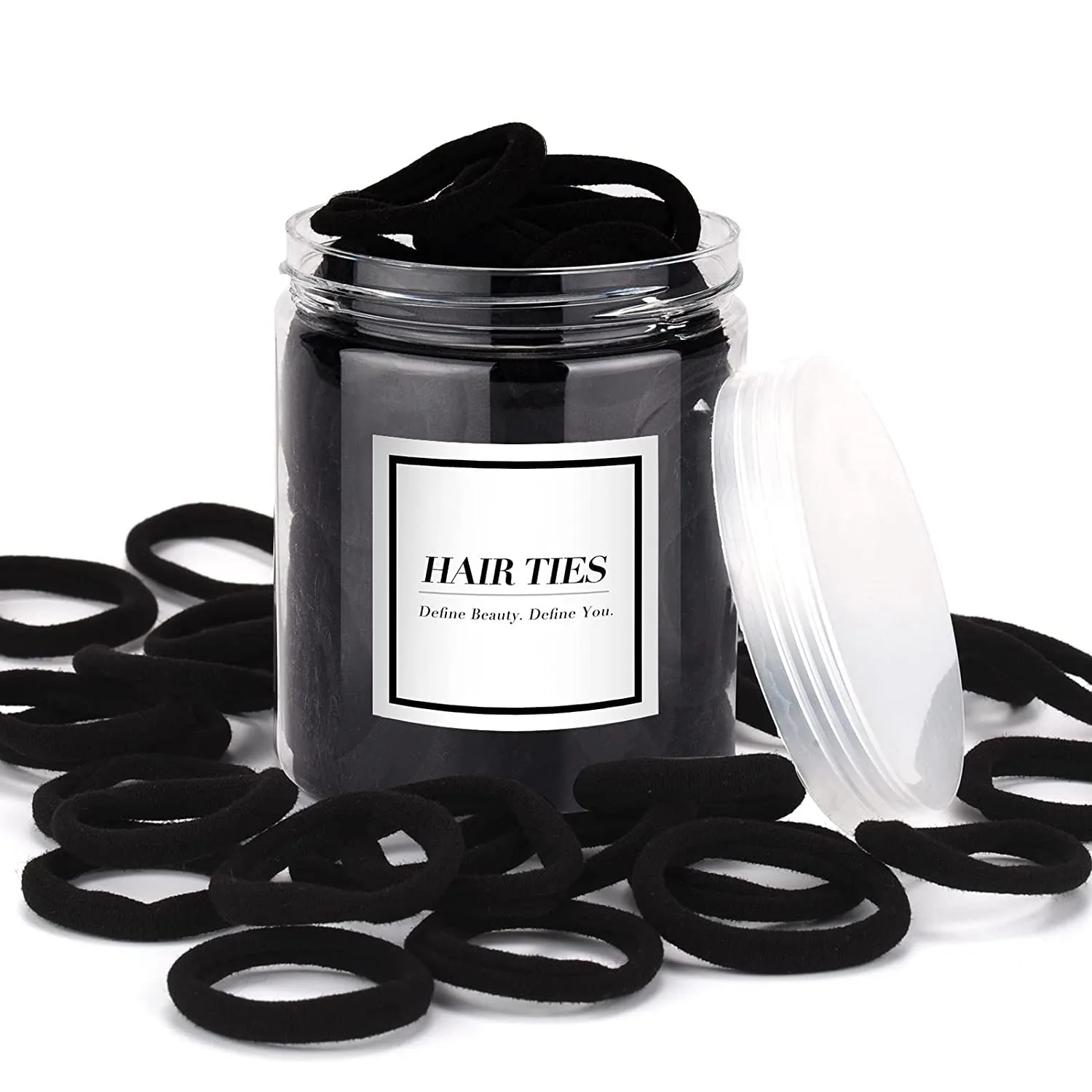 50PCS Black Hair Ties,Cotton Seamless Ponytail Holders,No Damage Elastics Hair Bands for Thick Heavy
50PCS Black Hair Ties,Cotton Seamless Ponytail Holders,No Damage Elastics Hair Bands for Thick Heavy