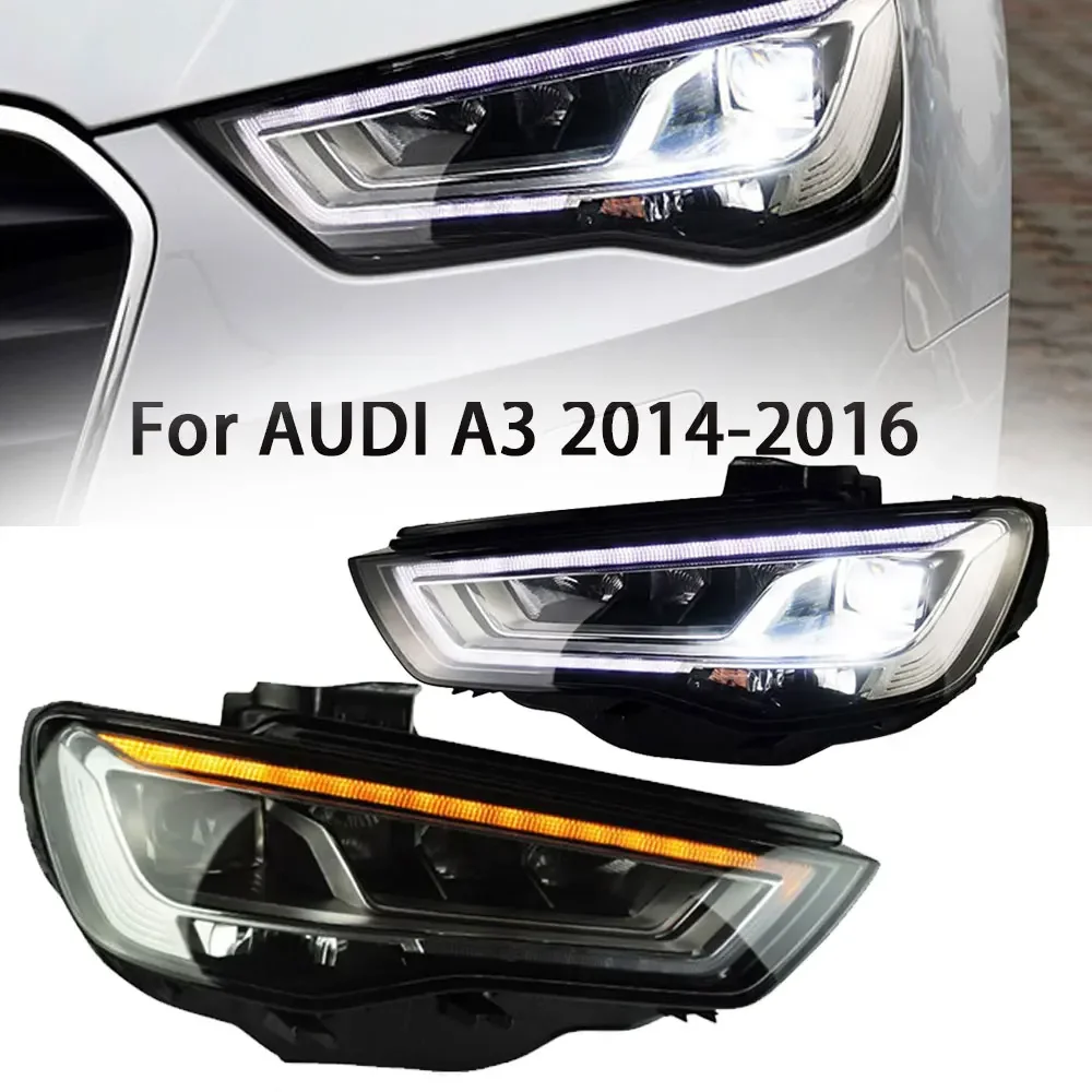 For Audi A3 headlight assembly 2014-2016 models modified 2017 Style LED front lens daytime running light flow modification
For Audi A3 headlight assembly 2014-2016 models modified 2017 Style LED front lens daytime running light flow modification