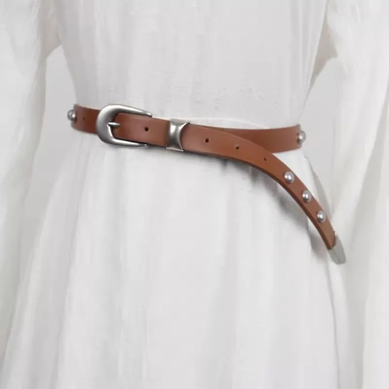 Women's Fashion Rivet PU Leather Cummerbunds Female Dress Corsets Waistband Belts Decoration Narrow Belt TB403
Women's Fashion Rivet PU Leather Cummerbunds Female Dress Corsets Waistband Belts Decoration Narrow Belt TB403