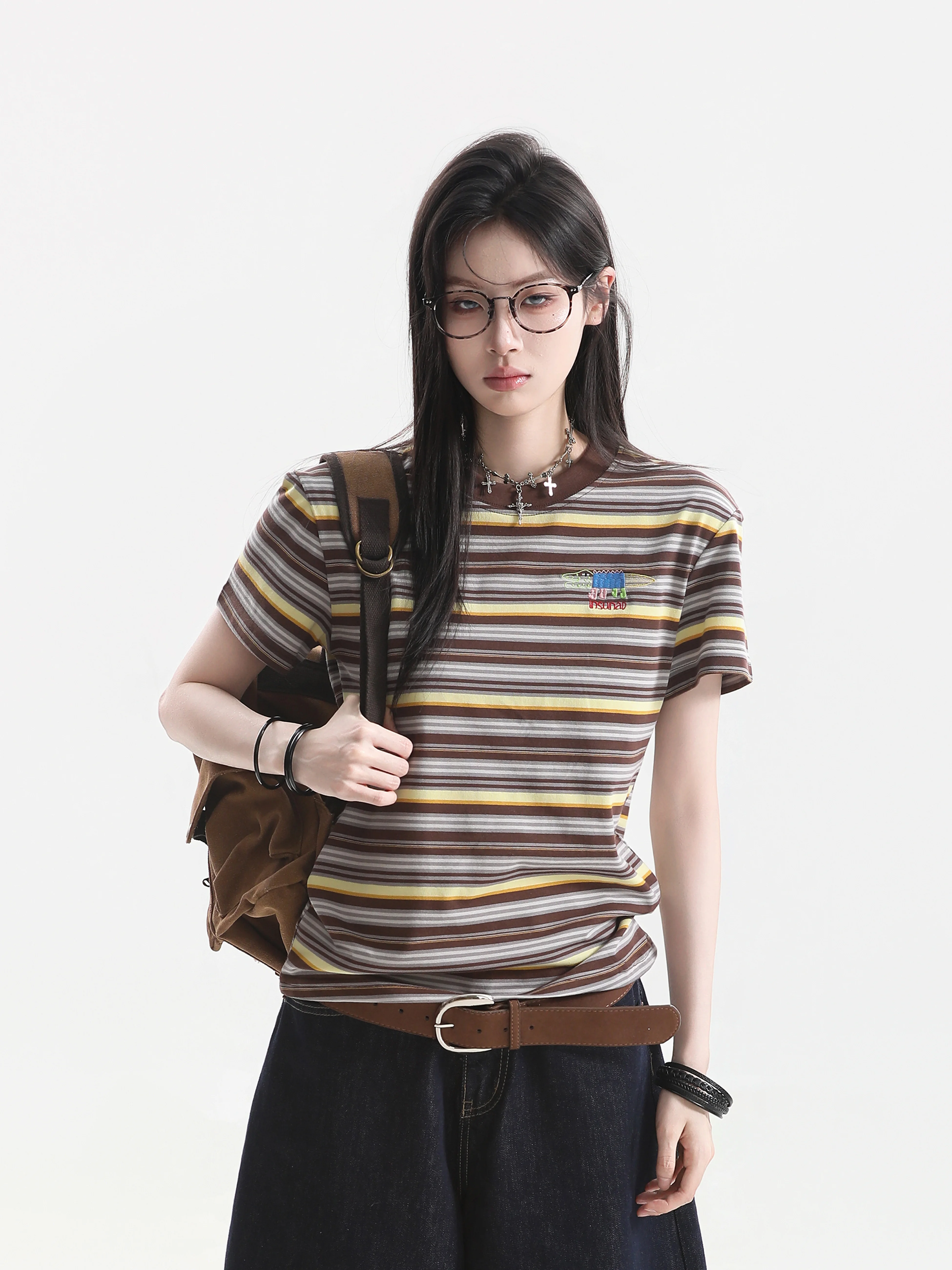 Casual Style Women's Short Sleeve T-shirt Embroidered Crocodile Stripe Loose Fit Shoulder Length Casual Comfortable Breathabl...
Casual Style Women's Short Sleeve T-shirt Embroidered Crocodile Stripe Loose Fit Shoulder Length Casual Comfortable Breathabl...