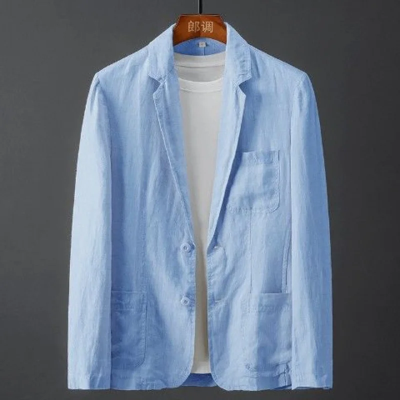 White Cotton Linen Suit Coat Men's Spring Summer Pure Color Slim Casual Business Thin Mens Blazer Jacket Comfortable Breathable
White Cotton Linen Suit Coat Men's Spring Summer Pure Color Slim Casual Business Thin Mens Blazer Jacket Comfortable Breathable