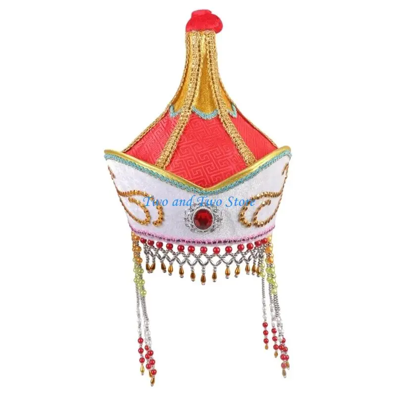 HX6F Traditional Mongolian Ethnic Hat Costume Props Headwear For Folk Dance Stage Performances Parades And Special Occasion
HX6F Traditional Mongolian Ethnic Hat Costume Props Headwear For Folk Dance Stage Performances Parades And Special Occasion