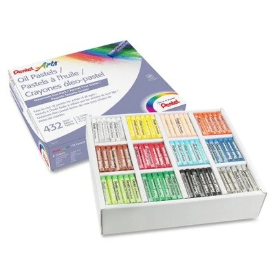 Oil Pastel Set with Carrying Case, 12-Color Set, Assorted, 432/Pack
Oil Pastel Set with Carrying Case, 12-Color Set, Assorted, 432/Pack
