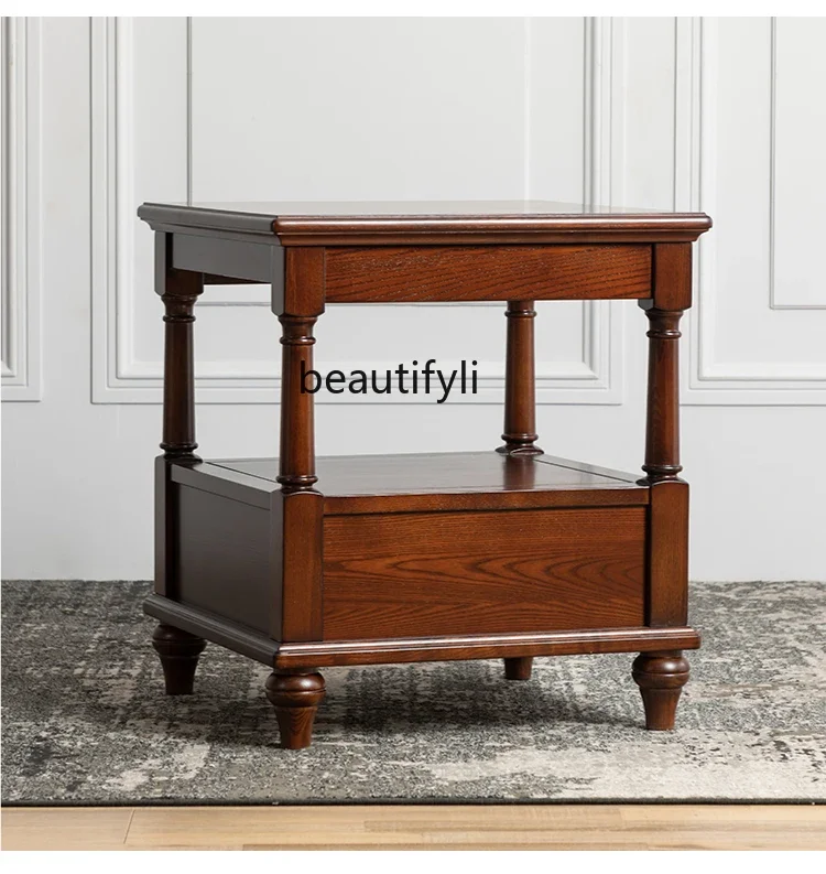 A15 American Retro Solid Wood Corner Table Small Coffee Simple Living Room Sofa Side Table Side Cabinet Corner Table
A15 American Retro Solid Wood Corner Table Small Coffee Simple Living Room Sofa Side Table Side Cabinet Corner Table