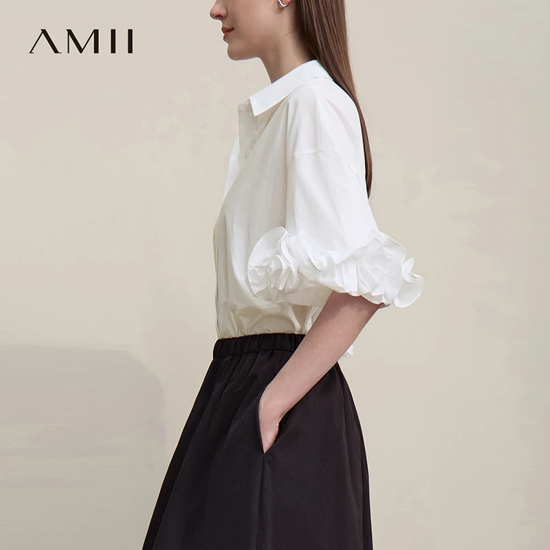 Amii Cotton Women's Shirt 2026 Summer New Lapel Collar Drop Shoulder Blouse Solid Casual Loose Fit Office Top For Women 12622058
Amii Cotton Women's Shirt 2026 Summer New Lapel Collar Drop Shoulder Blouse Solid Casual Loose Fit Office Top For Women 12622058