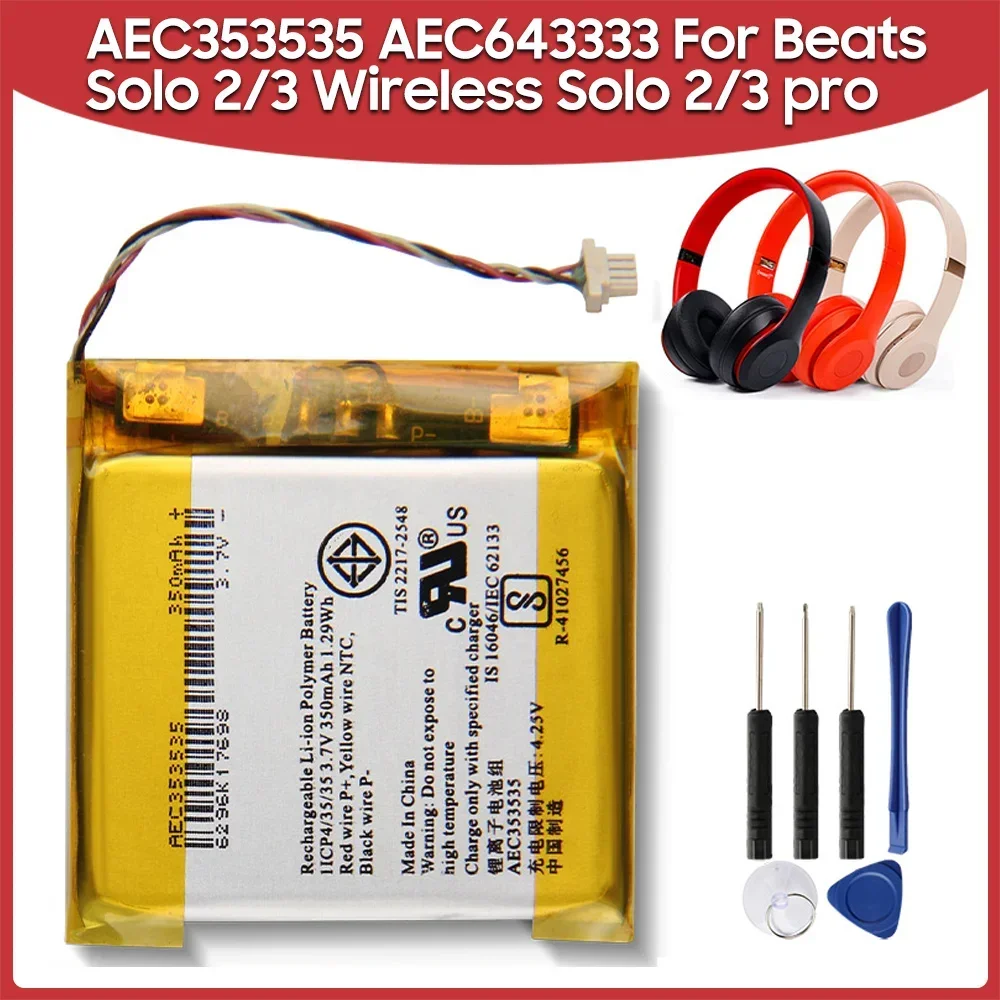 Сменный аккумулятор AEC 353535 350 мАч для Beats Solo 2.0 3.0 ACE 643333 560 мАч для аккумуляторных батарей Beats Studio 2/3 Solo Pro
Сменный аккумулятор AEC 353535 350 мАч для Beats Solo 2.0 3.0 ACE 643333 560 мАч для аккумуляторных батарей Beats Studio 2/3 Solo Pro