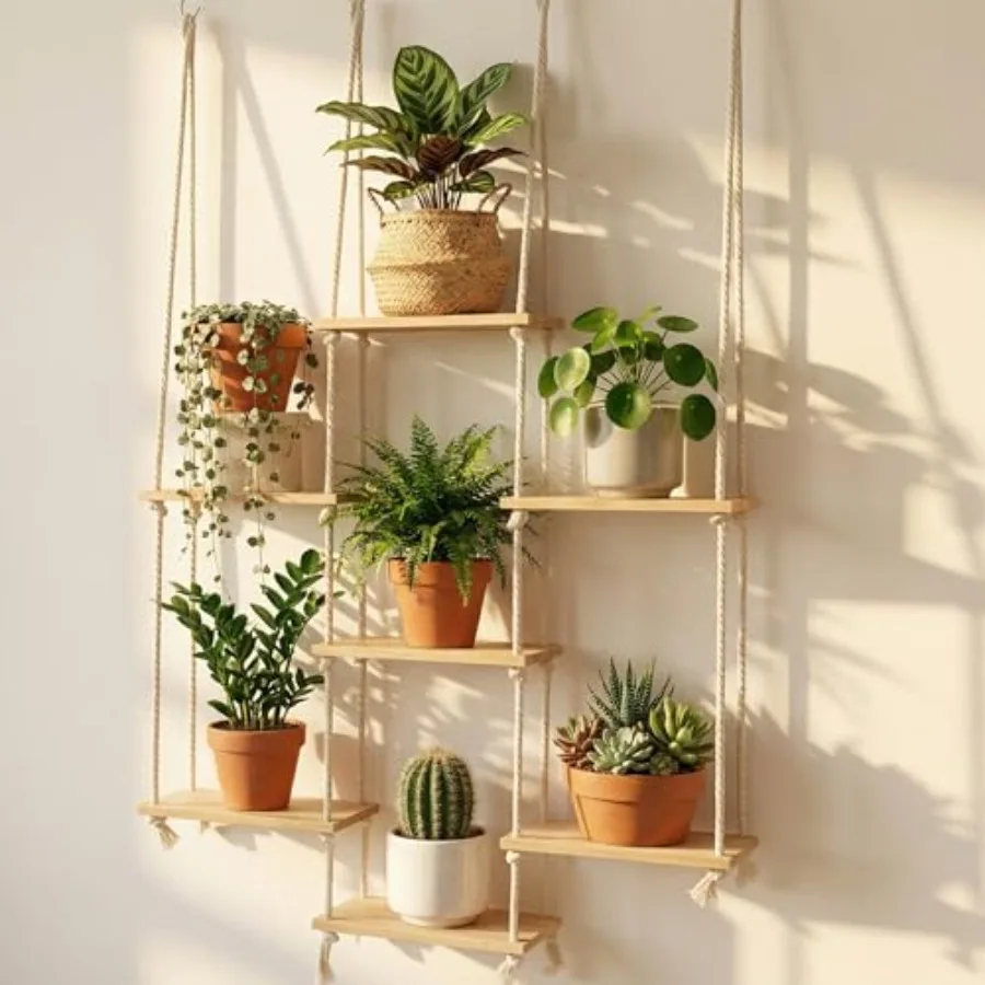 Hanging Window Plant Shelves 7 Tier Boho Indoor Window Hanging Plant Shelf Wood Wall Floating Shelves for Balcony Living Room I
Hanging Window Plant Shelves 7 Tier Boho Indoor Window Hanging Plant Shelf Wood Wall Floating Shelves for Balcony Living Room I