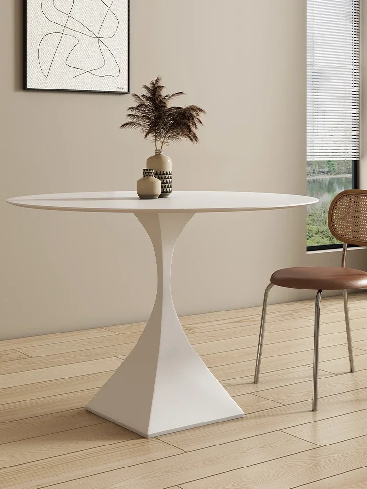 Cream wind slate dining round french white round table negotiation Delifeng family small apartment dining
Cream wind slate dining round french white round table negotiation Delifeng family small apartment dining