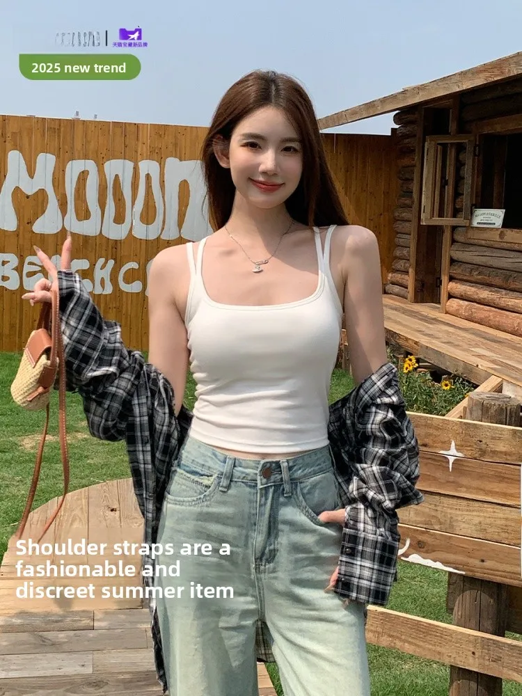 Не требующая ношения внутренняя одежда, жилет с небольшими бретелями и нагрудником, женский летний уличный домашний интегрированный красивый Ba Spicy Girl Ba...
Не требующая ношения внутренняя одежда, жилет с небольшими бретелями и нагрудником, женский летний уличный домашний интегрированный красивый Ba Spicy Girl Ba...