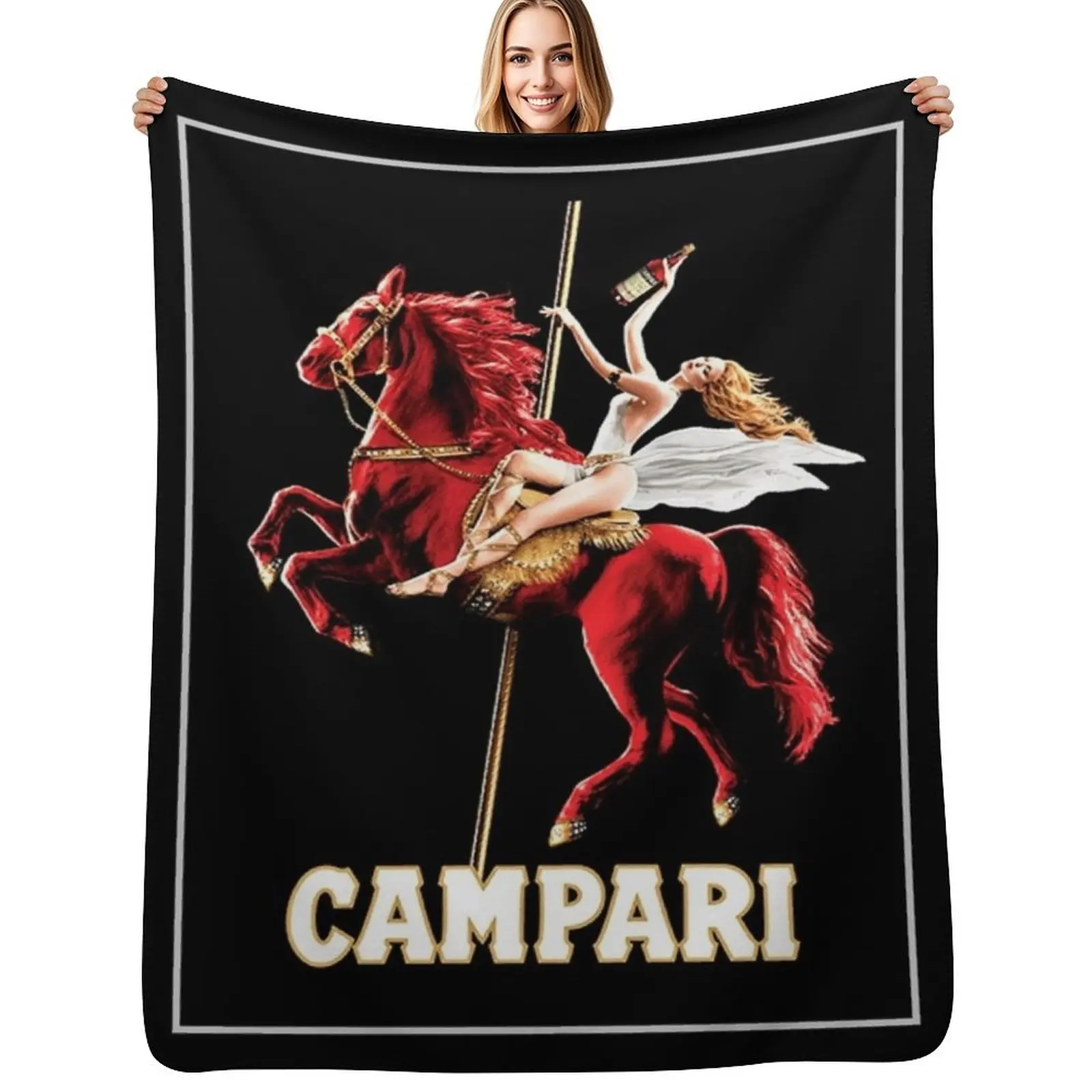 Vintage Campari Wine and Liquor Spirits Red Horse Art Print Throw Blanket Lightweight Warm Blanket for Indoor Outdoor Use
Vintage Campari Wine and Liquor Spirits Red Horse Art Print Throw Blanket Lightweight Warm Blanket for Indoor Outdoor Use