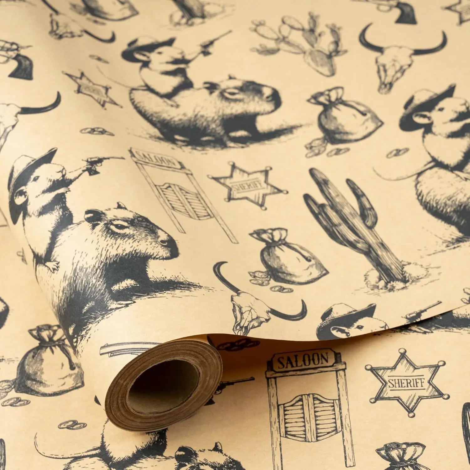Wild West Wrapping Paper Roll for Kids, 17x16.4ft Kraft Paper, Cowboy Birthday Gift Wrap, Western Theme
Wild West Wrapping Paper Roll for Kids, 17x16.4ft Kraft Paper, Cowboy Birthday Gift Wrap, Western Theme