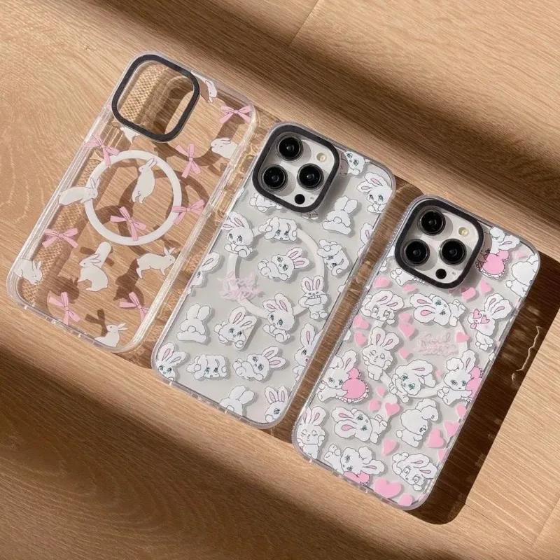Cute White Rabbit MagSafe Transparent Border XPhone Case Cover for IPhone 13 14 15 Pro Max Case for IPhone 15 Pro Max
Cute White Rabbit MagSafe Transparent Border XPhone Case Cover for IPhone 13 14 15 Pro Max Case for IPhone 15 Pro Max