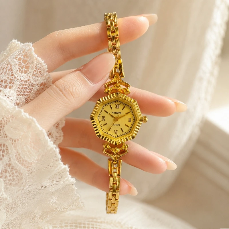 Trendy Polygonal Dial Golden Women's Bracelet Watch Luxury Brand Ladies Quartz Watch Elegant High-end Woman Watches Clock Gift
Trendy Polygonal Dial Golden Women's Bracelet Watch Luxury Brand Ladies Quartz Watch Elegant High-end Woman Watches Clock Gift