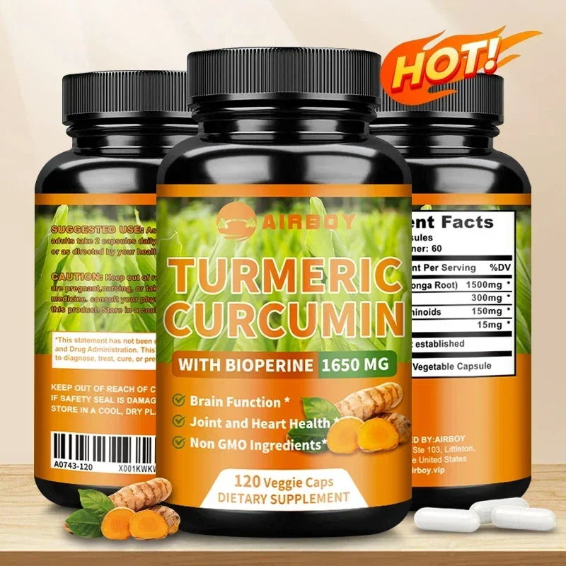 Turmeric Curcumin with Bioperine - Supports Arthritis Health, Antioxidants, Brain Cognition and Digestive Health Supplement
Turmeric Curcumin with Bioperine - Supports Arthritis Health, Antioxidants, Brain Cognition and Digestive Health Supplement