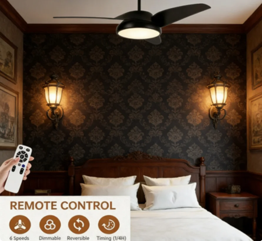 Modern DC Motor LED Ceiling Fan with Remote Control 6-Speed Dimmable Light ABS Blades for Home Office Commercial
Modern DC Motor LED Ceiling Fan with Remote Control 6-Speed Dimmable Light ABS Blades for Home Office Commercial