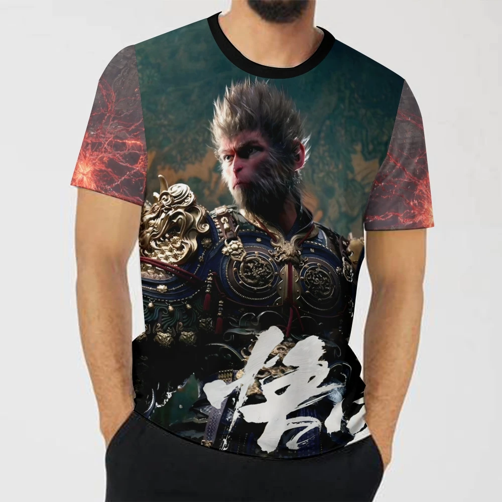 Black MTYH Cloth Wu Kong 3D Printing T-shirt Customization High Quality Large Size Sports Casual Short Sleeve Street Clothing
Black MTYH Cloth Wu Kong 3D Printing T-shirt Customization High Quality Large Size Sports Casual Short Sleeve Street Clothing