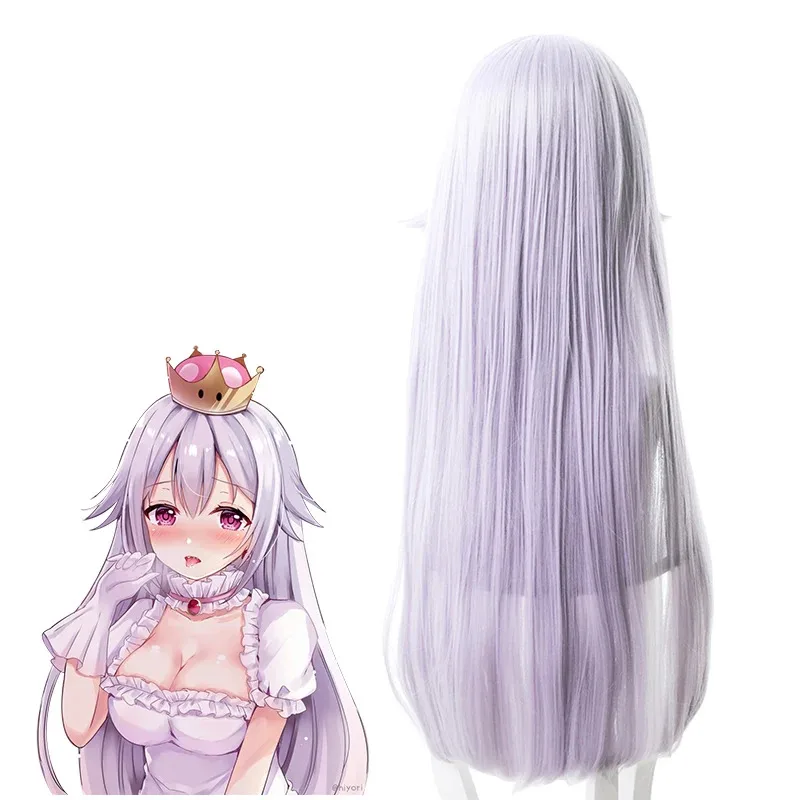 CyAnime Booette Cosplay Wig Queen Boo Bowsette Boosette White Long 80 Hair Wig For Hallowmas Party Role Play
CyAnime Booette Cosplay Wig Queen Boo Bowsette Boosette White Long 80 Hair Wig For Hallowmas Party Role Play