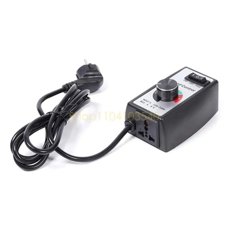 02DC Universal EU Plug 230V 8A Stepless Motor Speed Controller Adjuster Duct Fan Governor Switch Dimmer Electric Speed Regulator
02DC Universal EU Plug 230V 8A Stepless Motor Speed Controller Adjuster Duct Fan Governor Switch Dimmer Electric Speed Regulator
