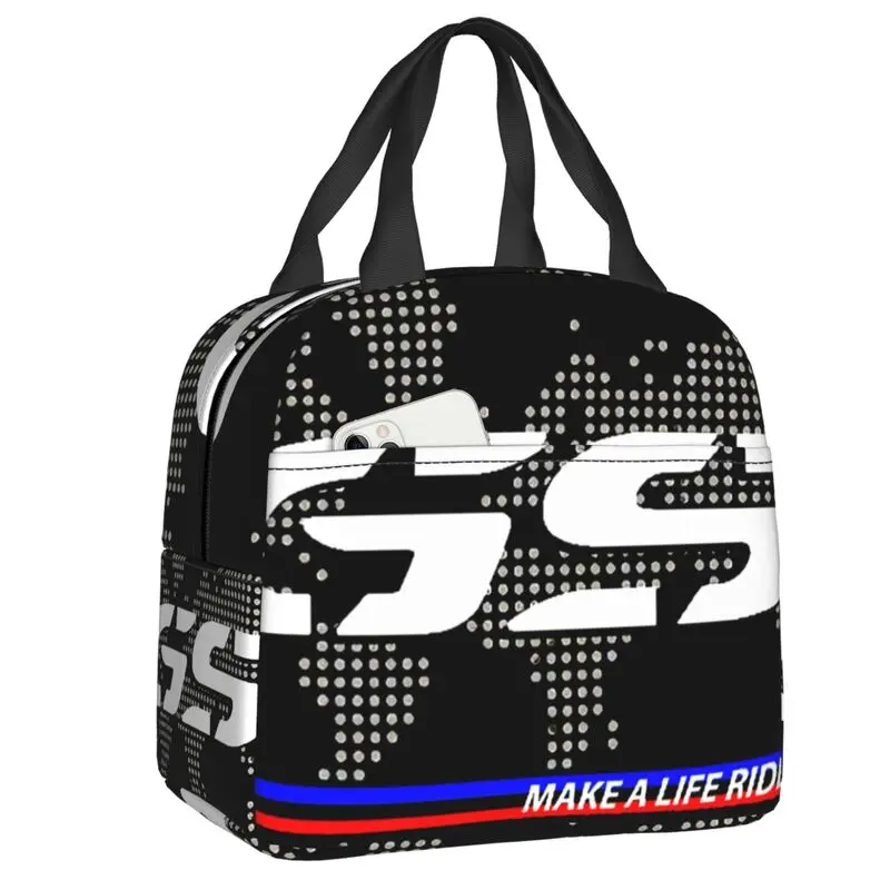 Custom GS Motorcycle Thermal Insulated Lunch Bag Women Resuable Lunch Container for Work School Travel Multifunction Food Box
Custom GS Motorcycle Thermal Insulated Lunch Bag Women Resuable Lunch Container for Work School Travel Multifunction Food Box