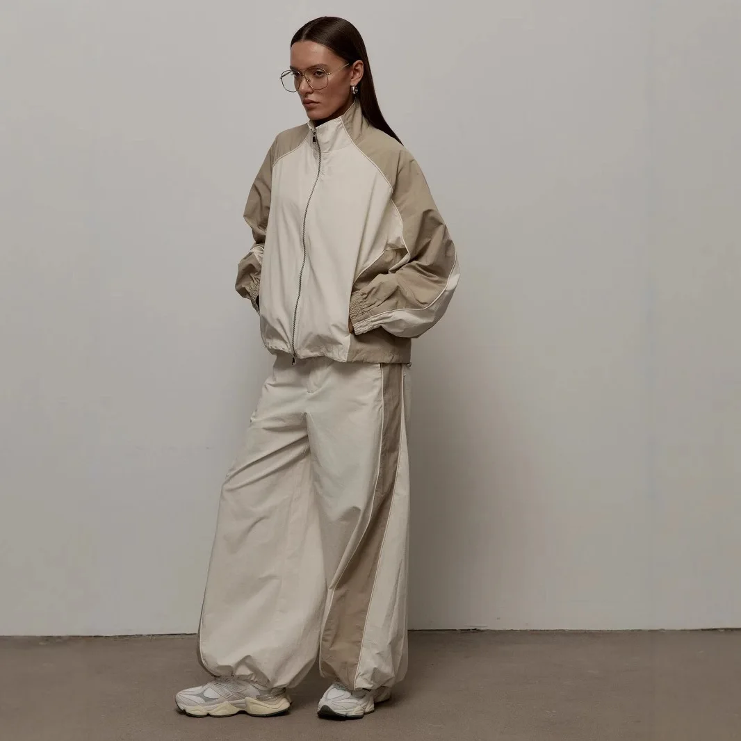 Casualwear Tracksuit Colorblock Drawstring Sporty Tracksuit Two Piece Set Tracksuit Womens Matching Athletic Tracksuits
Casualwear Tracksuit Colorblock Drawstring Sporty Tracksuit Two Piece Set Tracksuit Womens Matching Athletic Tracksuits