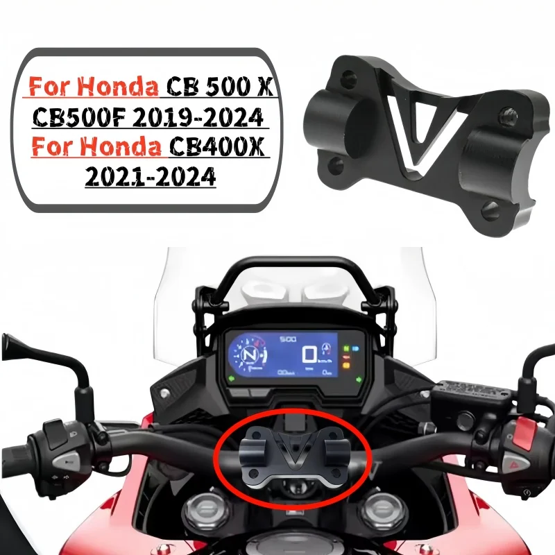 Handlebar Riser Adapter Bracket Rises Bar Height Up +20mm For Honda CB 500 X CB500X CB500F 2019-2024 CB400X 2021-2024
Handlebar Riser Adapter Bracket Rises Bar Height Up +20mm For Honda CB 500 X CB500X CB500F 2019-2024 CB400X 2021-2024