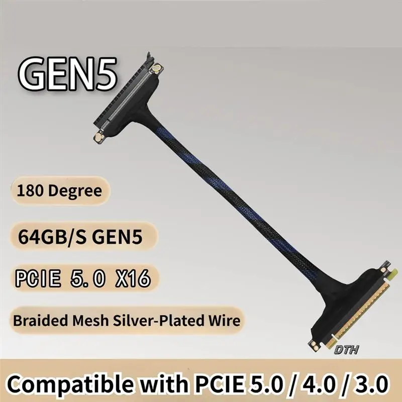 Кабель PCIE 5.0 X16, сервер Gen5, посеребренный мягкий кабель без потерь, кабель-адаптер графического процессора для видеокарты RTX 5090, 30 см
Кабель PCIE 5.0 X16, сервер Gen5, посеребренный мягкий кабель без потерь, кабель-адаптер графического процессора для видеокарты RTX 5090, 30 см