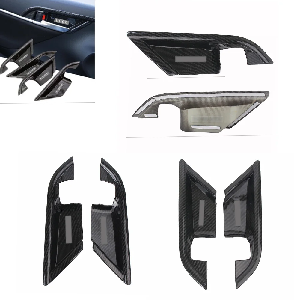 4Pcs ABS Plastic Carbon Fiber Style Interior Door Handle Cover Trim For Toyota Camry 2018 
4Pcs ABS Plastic Carbon Fiber Style Interior Door Handle Cover Trim For Toyota Camry 2018