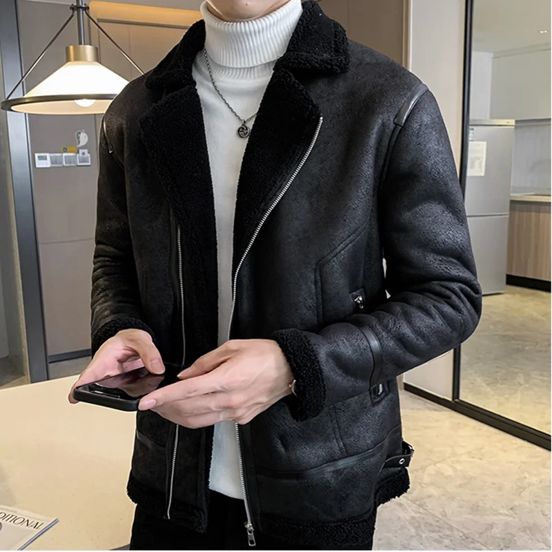 2022 Winter European and American Simple Cashmere Cotton Warm Loose Suede Cotton Fashion Handsome Men's Suit Collar Men's Jacket
2022 Winter European and American Simple Cashmere Cotton Warm Loose Suede Cotton Fashion Handsome Men's Suit Collar Men's Jacket