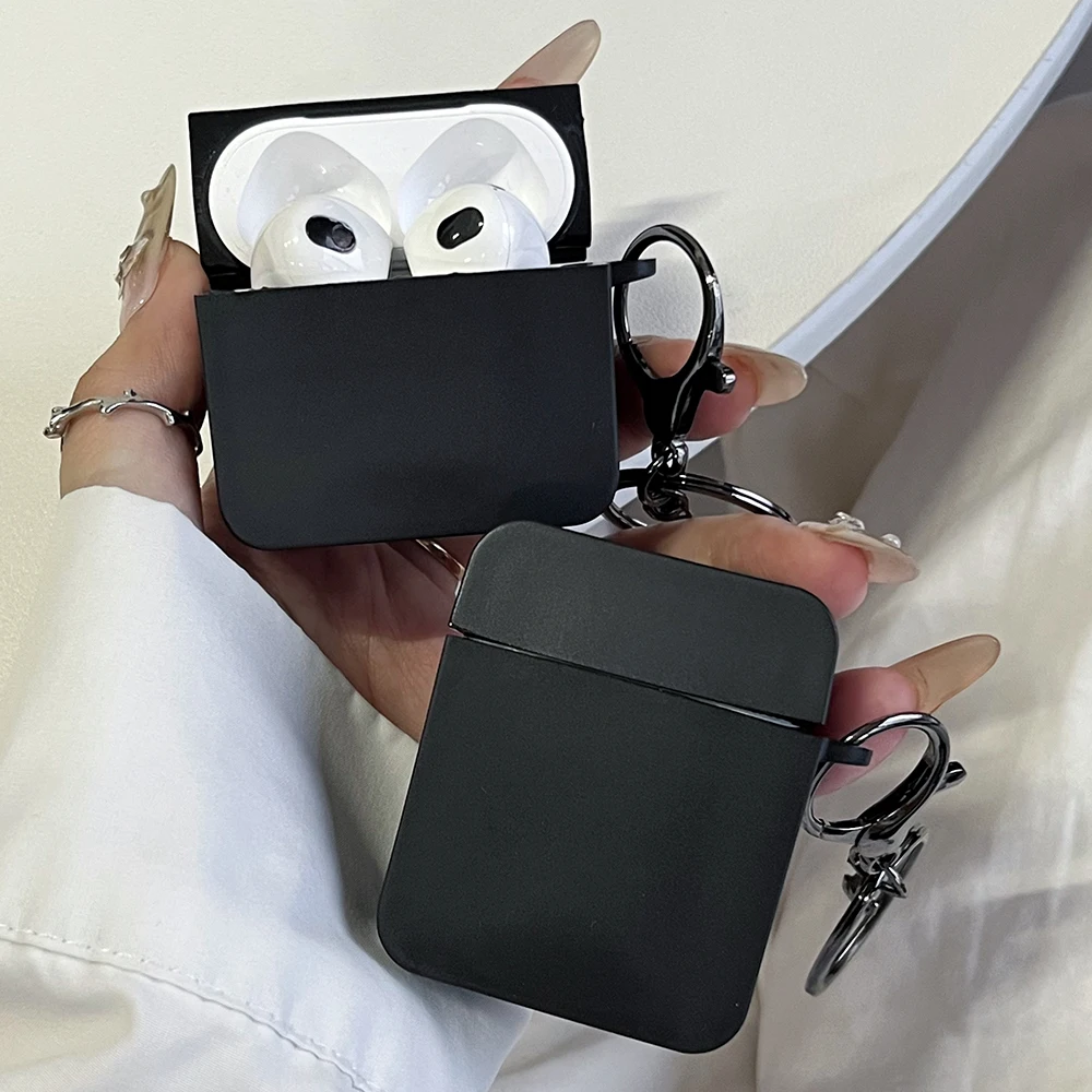 Hot New Simple Black Anti-Drop Soft Case for Apple Airpods 1/2, 3, 4, Pro/Pro2 Wireless Bluetooth Earphone Cover with Keychain
Hot New Simple Black Anti-Drop Soft Case for Apple Airpods 1/2, 3, 4, Pro/Pro2 Wireless Bluetooth Earphone Cover with Keychain
