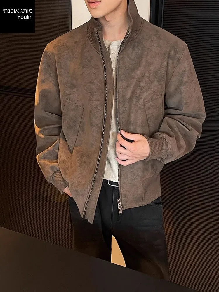 Men's Thickened American Style Dyeing PU Leather Jacket Short Flight Suit Stand Collar Motorcycle Biker Zipper Closure Coat
Men's Thickened American Style Dyeing PU Leather Jacket Short Flight Suit Stand Collar Motorcycle Biker Zipper Closure Coat