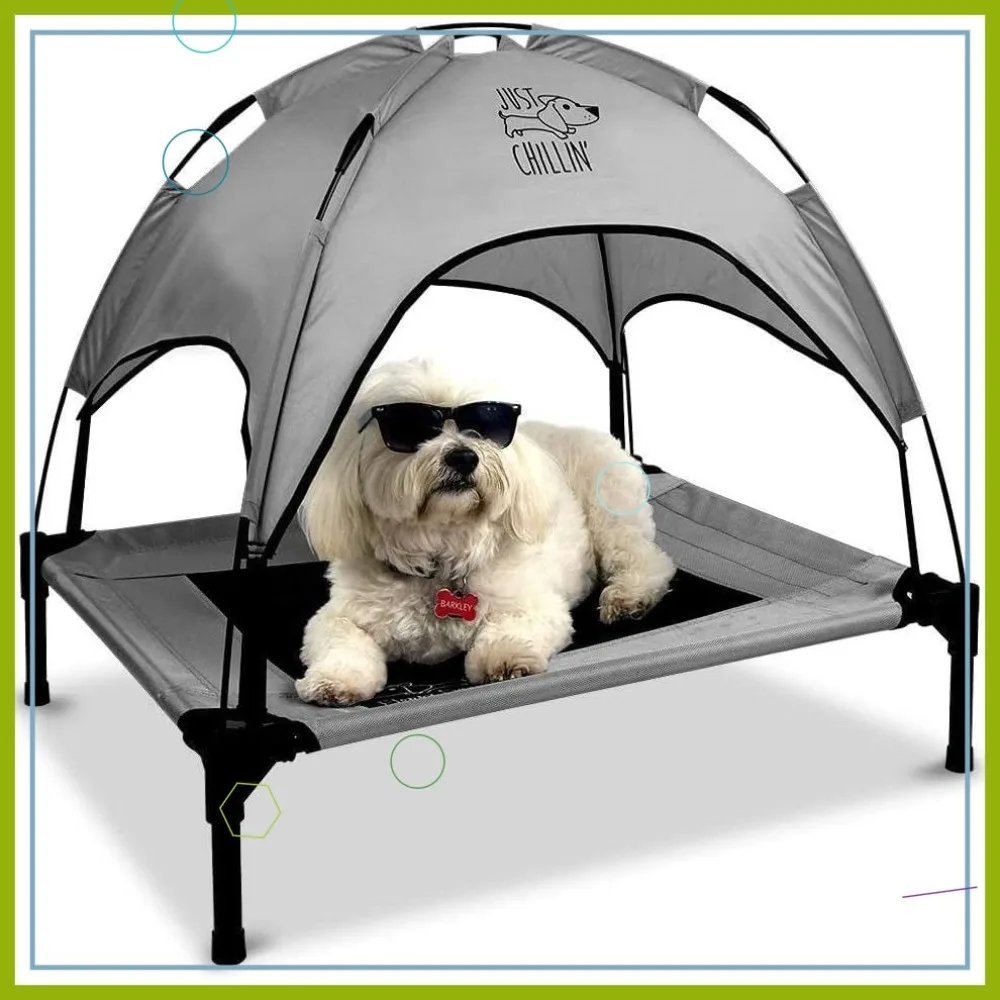 Elevated Dog Bed with Canopy, Cool Mesh Cot for Indoor/Outdoor, Lightweight & Portable
Elevated Dog Bed with Canopy, Cool Mesh Cot for Indoor/Outdoor, Lightweight & Portable