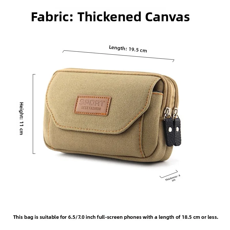 New 68 Inch Men's Waist Bag Portable Phone Bag with Belt Canvas Vertical Multi-Functional Bag for Construction Site
New 68 Inch Men's Waist Bag Portable Phone Bag with Belt Canvas Vertical Multi-Functional Bag for Construction Site