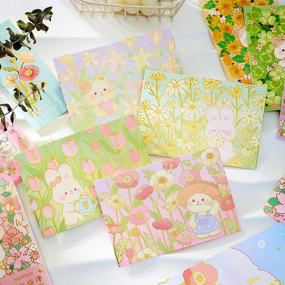 Flower Sea Melody Series Hot Stamped Envelope Letter Set, High Beauty with Sealing Stickers and Bookmarks, Cute Cartoon Envelope
Flower Sea Melody Series Hot Stamped Envelope Letter Set, High Beauty with Sealing Stickers and Bookmarks, Cute Cartoon Envelope