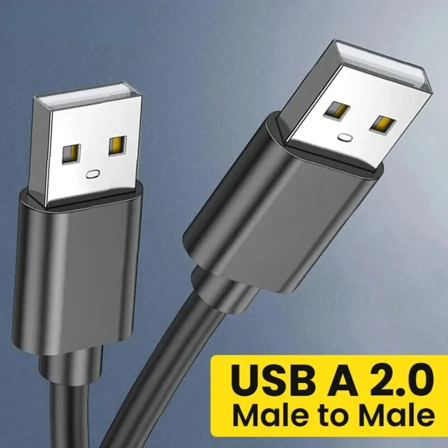 USB to USB Cable USB A Male ToMale Superspeed USB 2.0 Type A Male to Type A Male 24 / 28AWG Cable 1.5m 5Feet Black
USB to USB Cable USB A Male ToMale Superspeed USB 2.0 Type A Male to Type A Male 24 / 28AWG Cable 1.5m 5Feet Black
