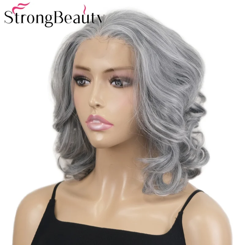 StrongBeauty Short Curly Lace Front Wigs Synthetic Grey Wig Women Hair Heat Ok
StrongBeauty Short Curly Lace Front Wigs Synthetic Grey Wig Women Hair Heat Ok