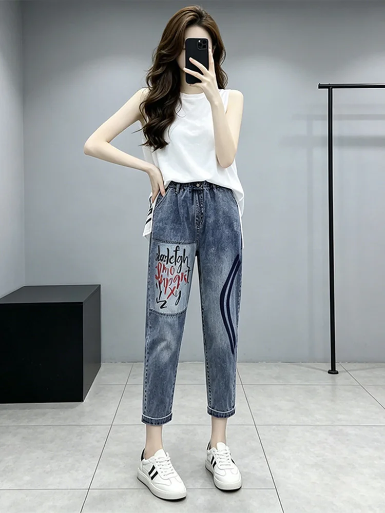 High Waist Loose Fit Slimming Denim Jeans Women's Fashionable Casual Straight Leg Nine-Tenths Harlan Long Pants Spring 2026
High Waist Loose Fit Slimming Denim Jeans Women's Fashionable Casual Straight Leg Nine-Tenths Harlan Long Pants Spring 2026