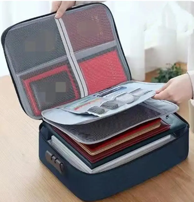 Document Organizer Briefcase 3-Layer Folder Holder High-capacity Bag Cover Purse Passport Home Safe Functional File Storage Case
Document Organizer Briefcase 3-Layer Folder Holder High-capacity Bag Cover Purse Passport Home Safe Functional File Storage Case
