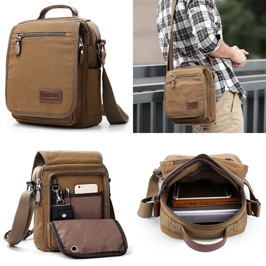 Mens Bag Messenger Bag Canvas Shoulder Bags Travel Bag Man Purse Crossbody Bags for Work Business
Mens Bag Messenger Bag Canvas Shoulder Bags Travel Bag Man Purse Crossbody Bags for Work Business