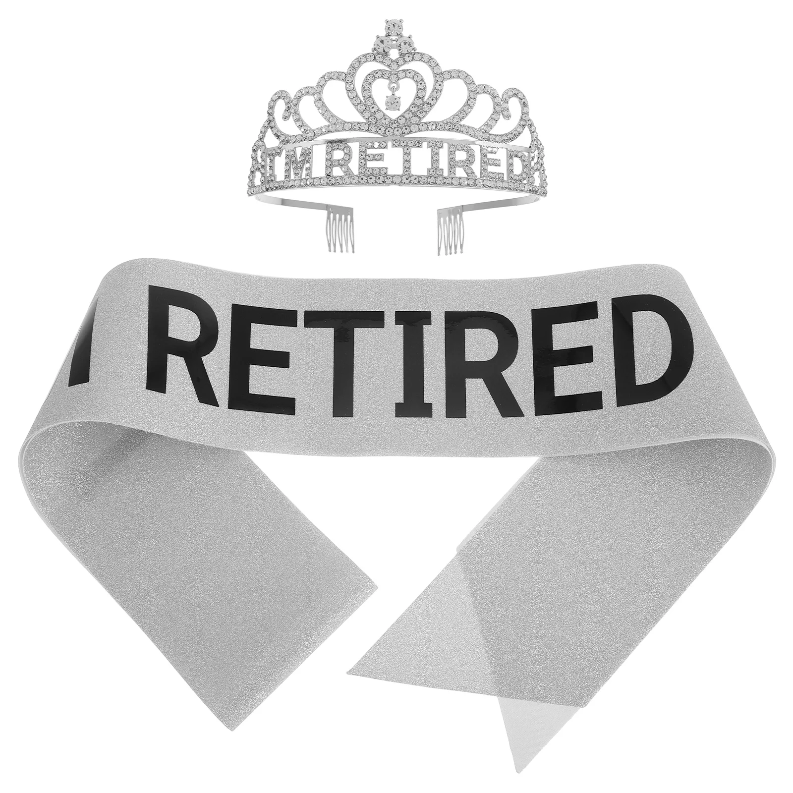 Retirement Sash Set Crown Ceremonial Belt for Women Party Silver Zinc Alloy Female Decorative Tiara Grandma Birthday
Retirement Sash Set Crown Ceremonial Belt for Women Party Silver Zinc Alloy Female Decorative Tiara Grandma Birthday