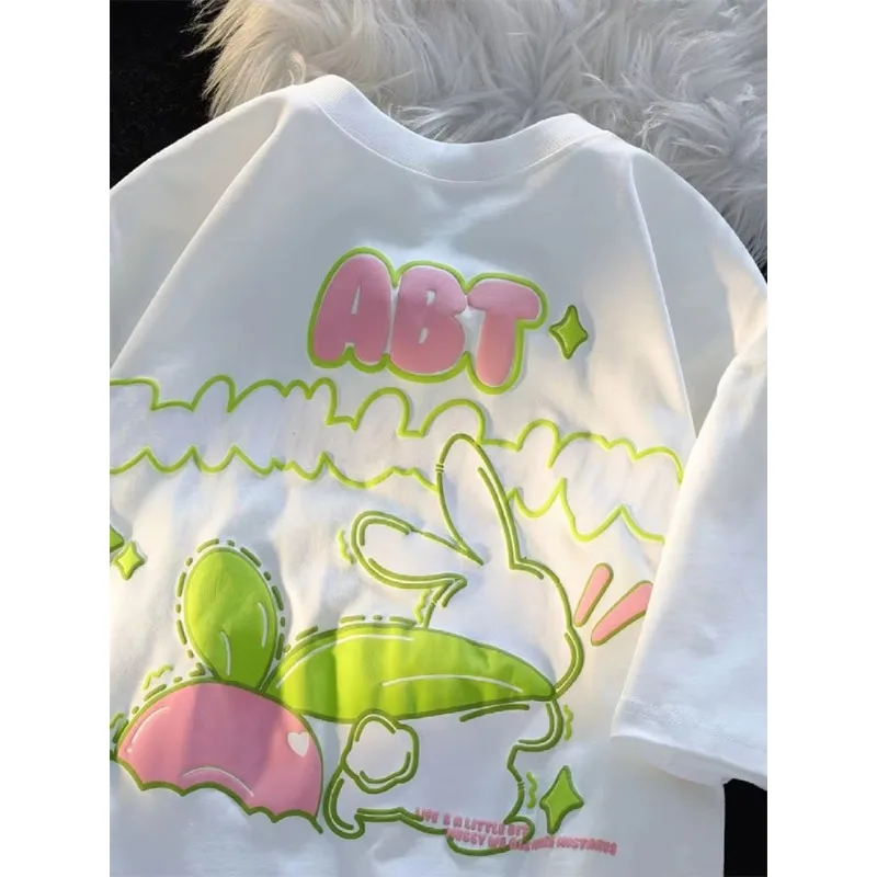Deeptown Rabbit Print Kawaii T Shirts Women Harajuku Sweet Girl Tops Female Graphic Cotton Casual Kpop Tshirt Cute Tees Summer
Deeptown Rabbit Print Kawaii T Shirts Women Harajuku Sweet Girl Tops Female Graphic Cotton Casual Kpop Tshirt Cute Tees Summer