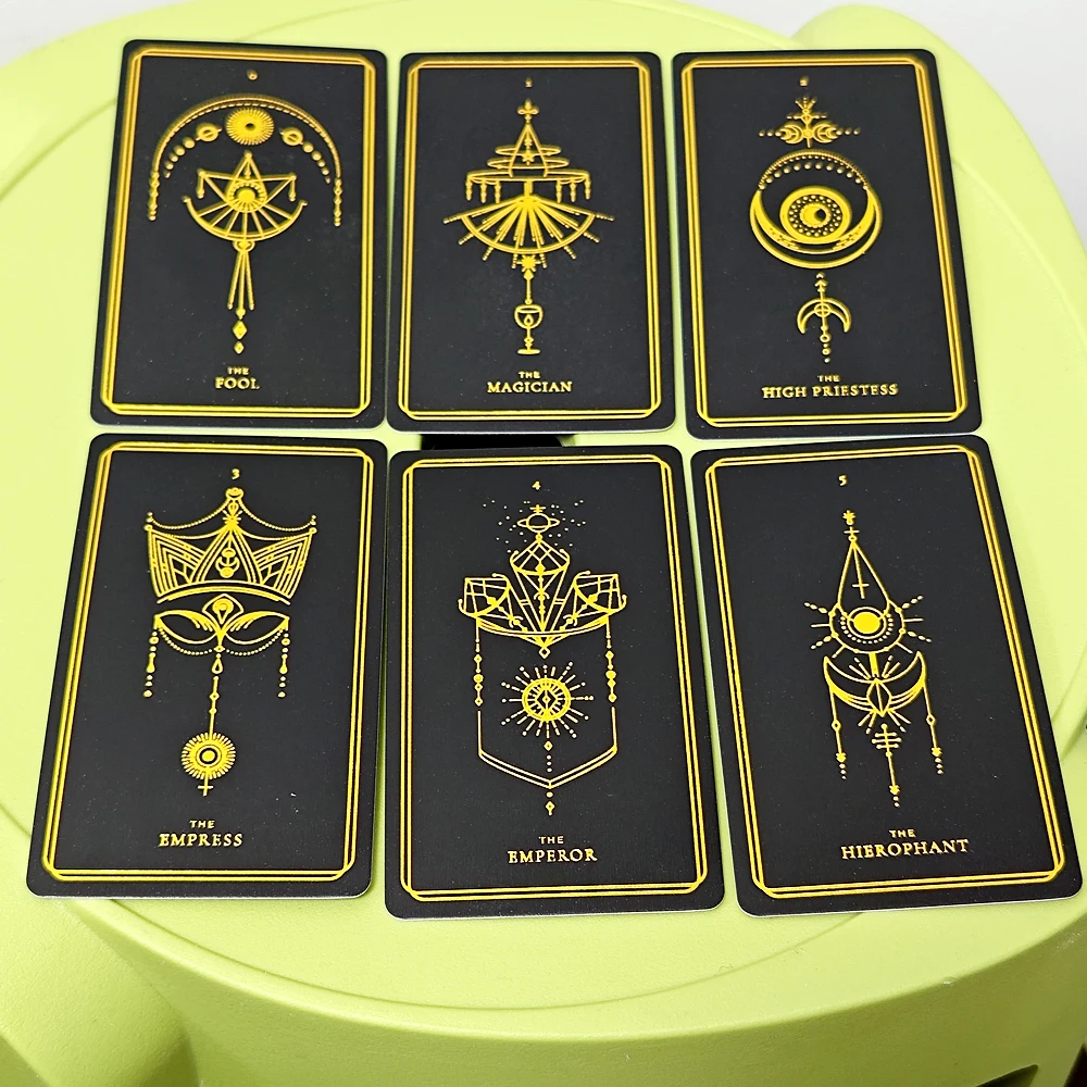 10.3*6cm Soul Cards Black Edition 78 Pcs Cards Gold Plating on Cards with Guidebook for Beginners Pocket Size
10.3*6cm Soul Cards Black Edition 78 Pcs Cards Gold Plating on Cards with Guidebook for Beginners Pocket Size
