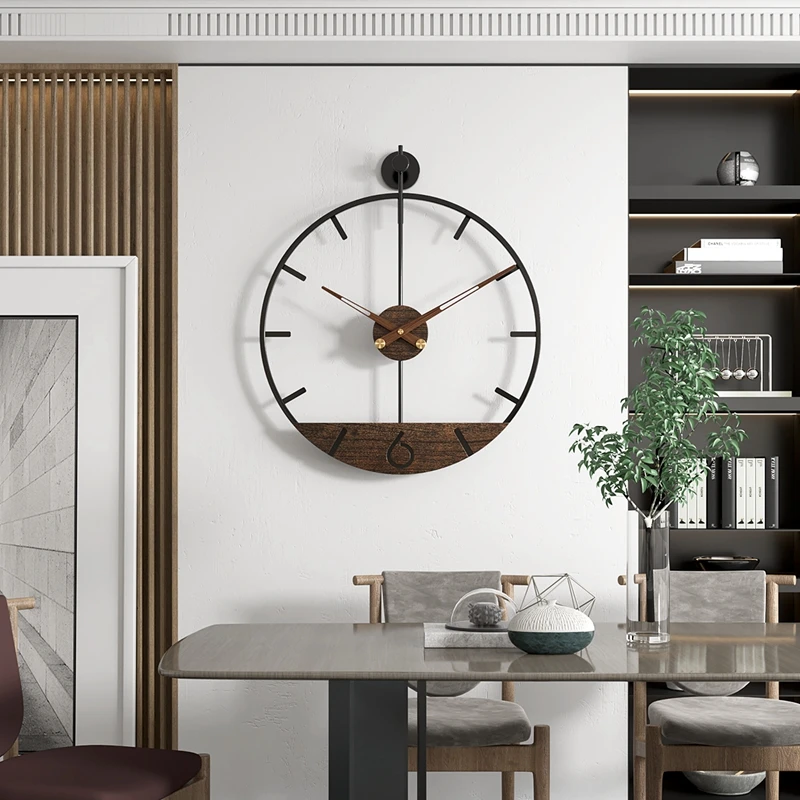Modern Metal Frame Wall Clock With Wooden Hands Minimalist Round Silent Artistic Clock Living Room Contemporary Home Decor
Modern Metal Frame Wall Clock With Wooden Hands Minimalist Round Silent Artistic Clock Living Room Contemporary Home Decor