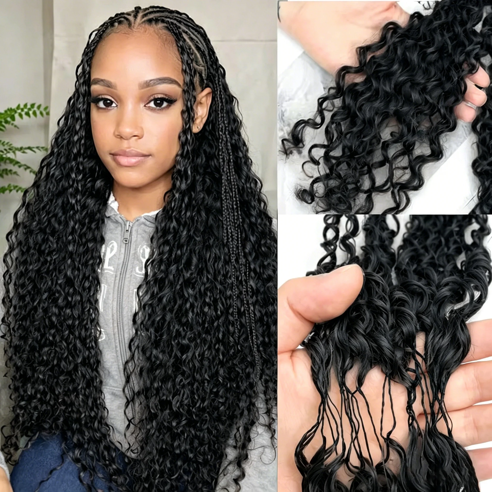 1pack 60g Deep Wave Crochet Human Hair Bundles Boho Braid Hair 100% Remy Pre-Separated Feather Invisible Crochet Hair Extensions For Women
1pack 60g Deep Wave Crochet Human Hair Bundles Boho Braid Hair 100% Remy Pre-Separated Feather Invisible Crochet Hair Extensions For Women