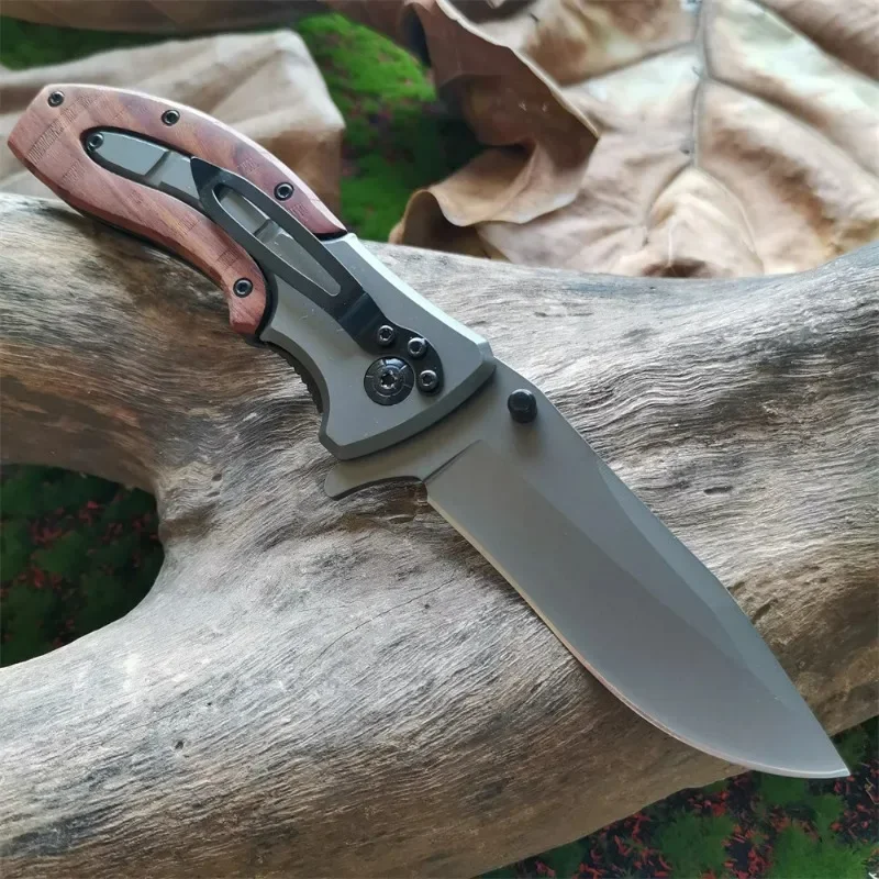 Brown X47 Folding Pocket Knife Wood Handle 8Cr15Mov Steel Blade Utility edc multitool knives Daily life at home bushcraft knife
Brown X47 Folding Pocket Knife Wood Handle 8Cr15Mov Steel Blade Utility edc multitool knives Daily life at home bushcraft knife