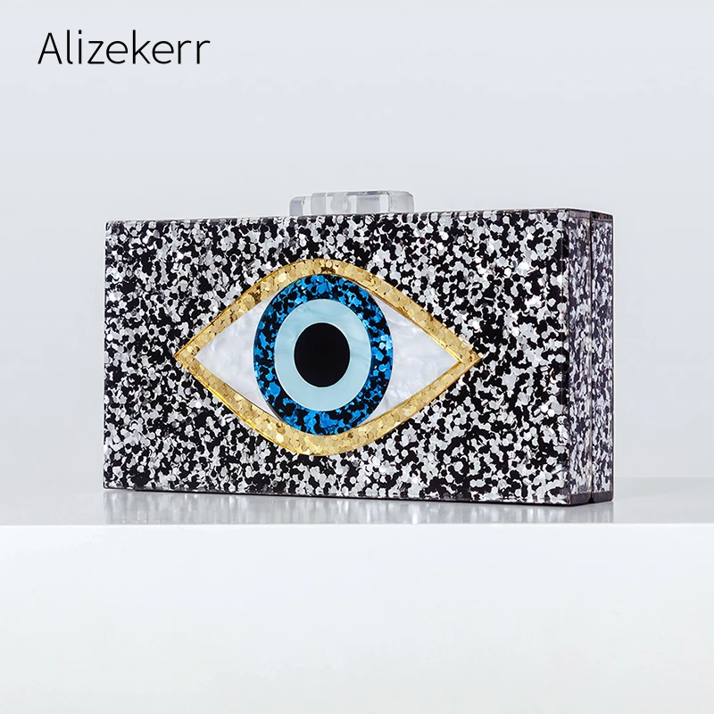 Sequin Acrylic Box Evening Clutch Bags For Wedding Party Women Eye Pattern Silver Designer Shoulder Crossbody Bag High Quality
Sequin Acrylic Box Evening Clutch Bags For Wedding Party Women Eye Pattern Silver Designer Shoulder Crossbody Bag High Quality